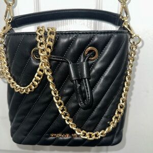 Black Quilted Chain Shoulder Bag